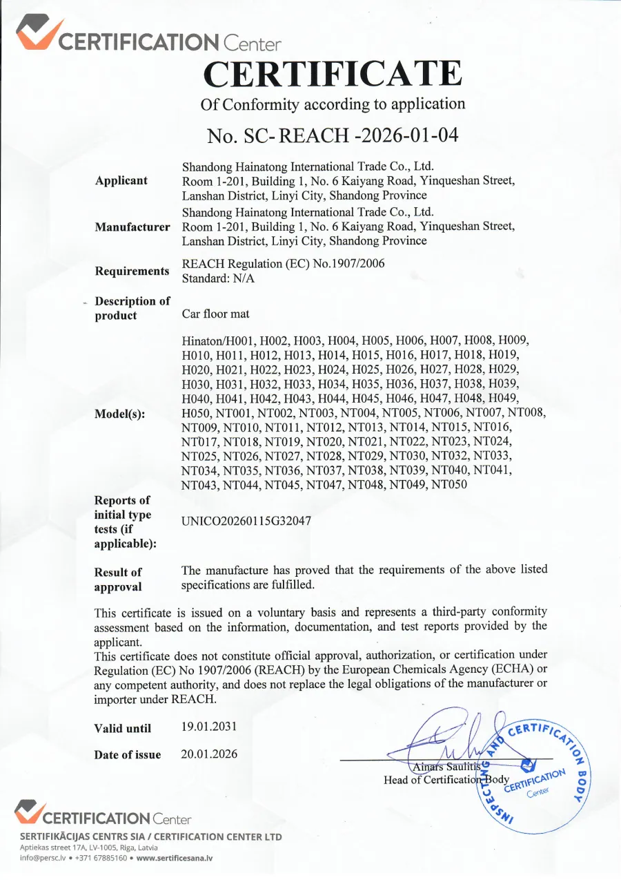 Certificación REACH
